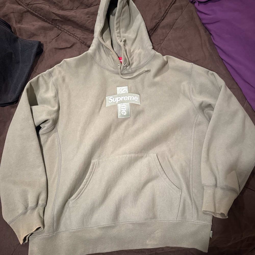 Supreme Olive Green Sweatshirt Casual Style